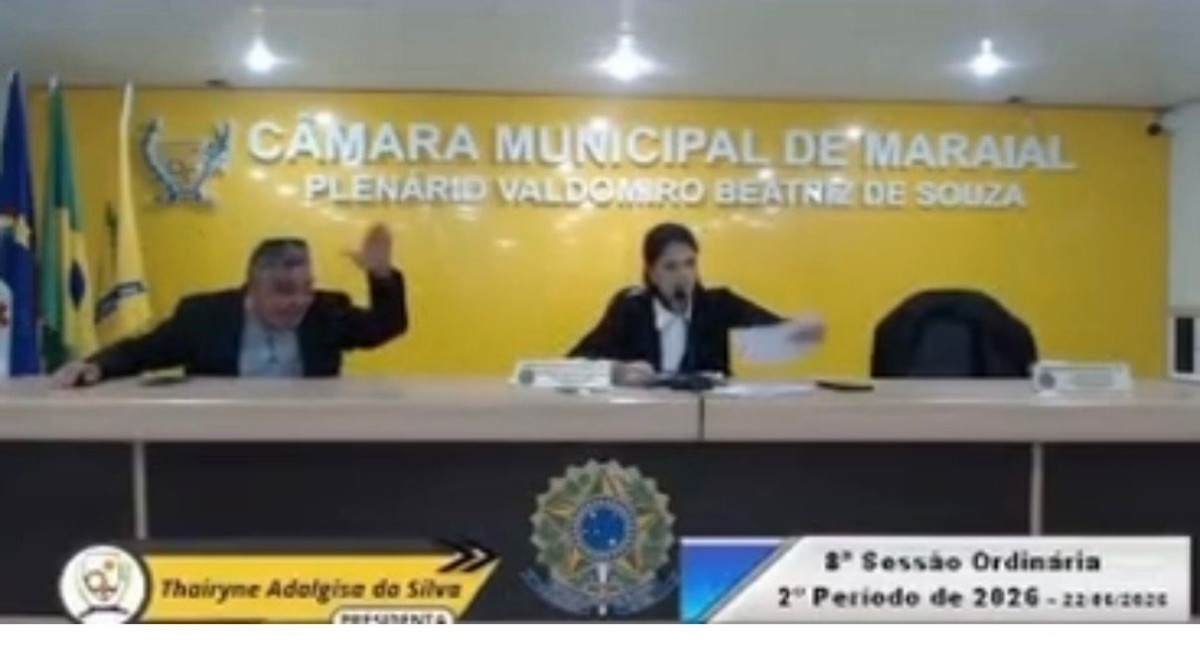 Vereador Everaldo do Queijo perde o controle durante sessão e tem atitude machista contra a presidente da Câmara do município.