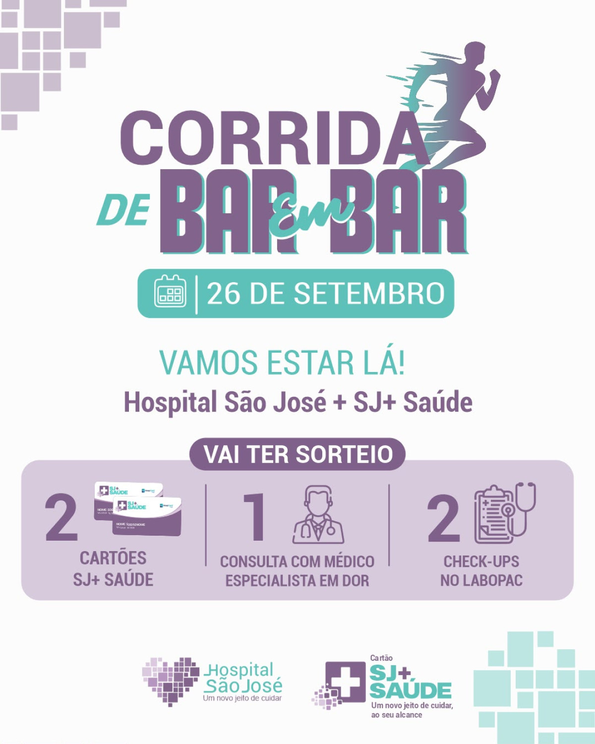Hospital São José leva cuidado, saúde e sorteios para participantes da Corrida de Bar em Bar
