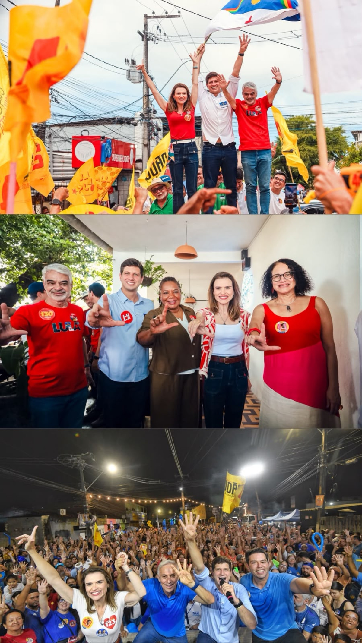 Marília Arraes reúne lideranças, dialoga com a cultura e mobiliza as ruas do Recife a Vitória de Santo Antão