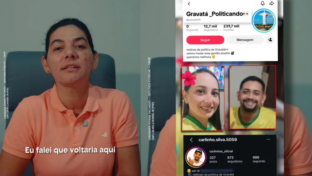 Caso Viviane Facundes: Justiça identifica responsáveis ligados ao perfil “Gravatá Politicando”