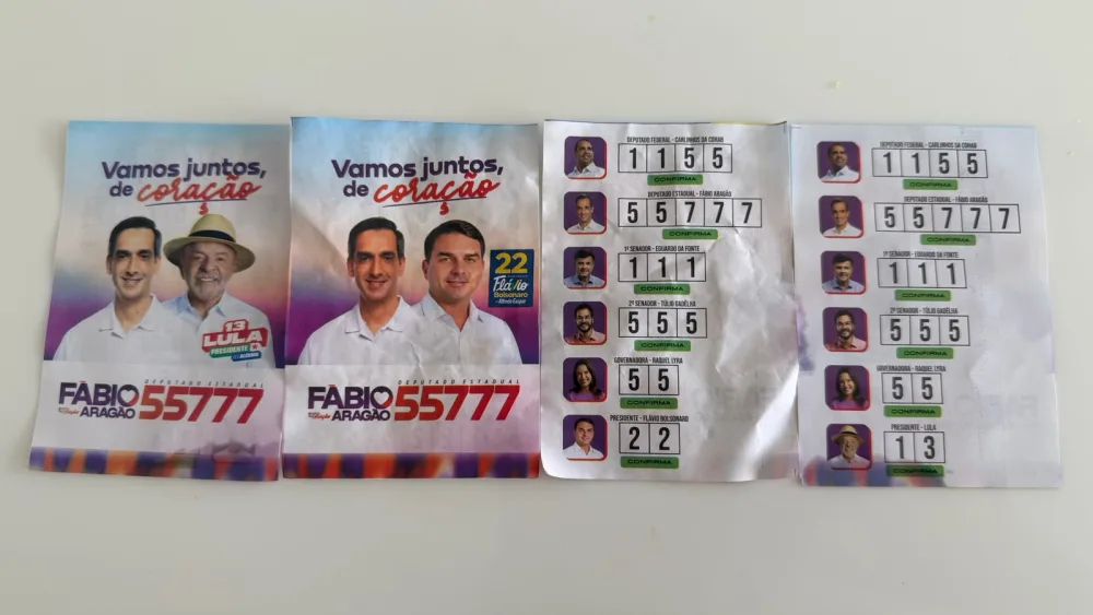 Fábio Aragão denuncia a distribuição de santinhos falsos em Santa Cruz do Capibaribe