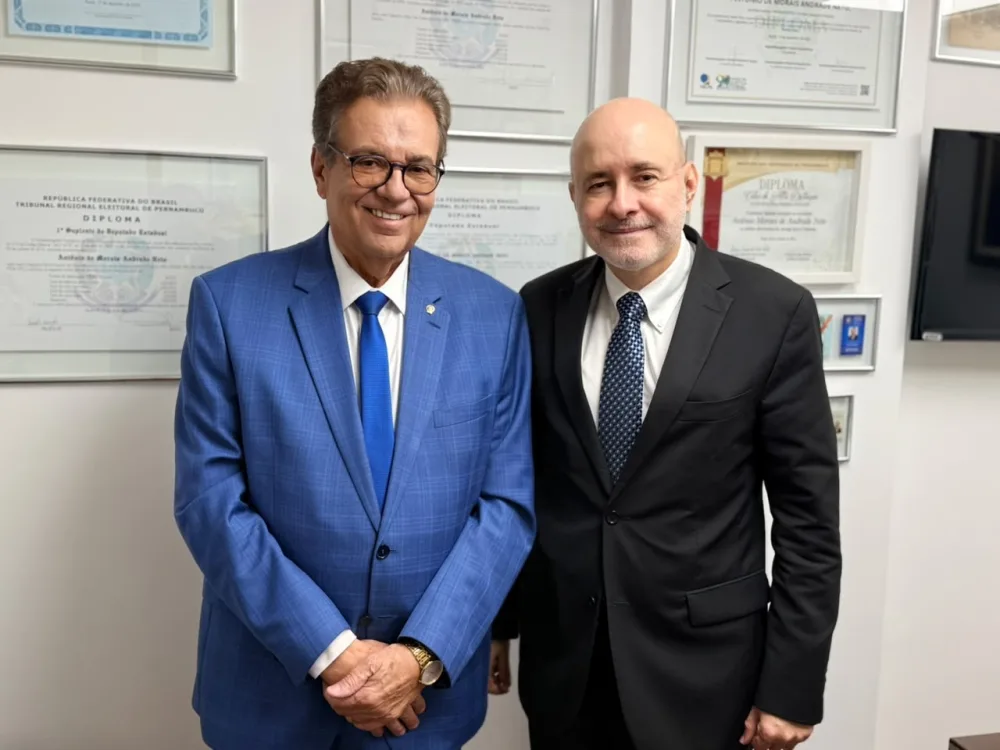 Antônio Moraes recebe presidente do Tribunal de Justiça de Pernambuco
