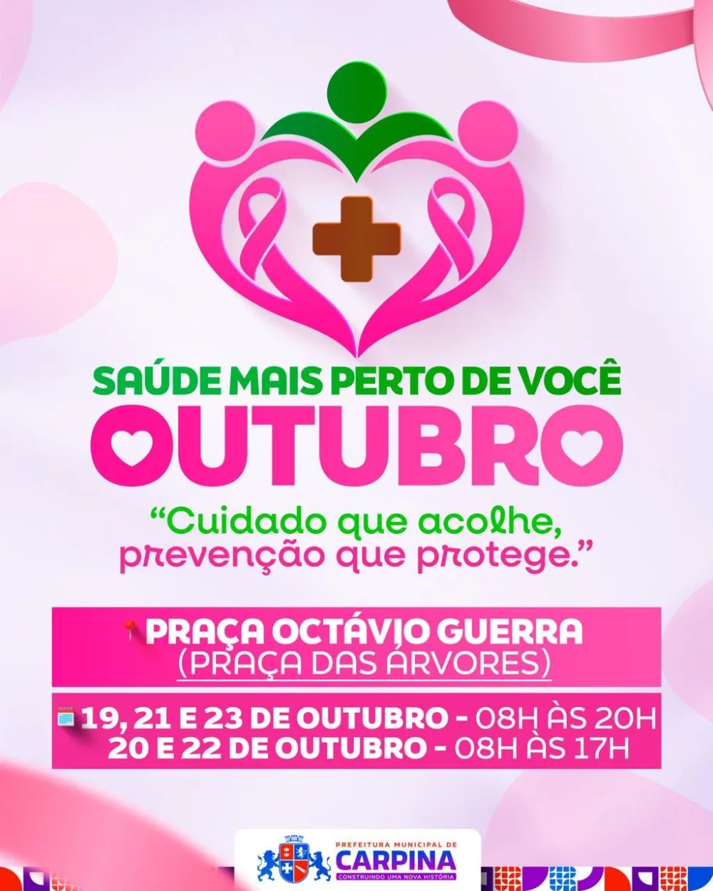 Prefeitura de Carpina promove programação especial de saúde e cuidado durante o mês de outubro