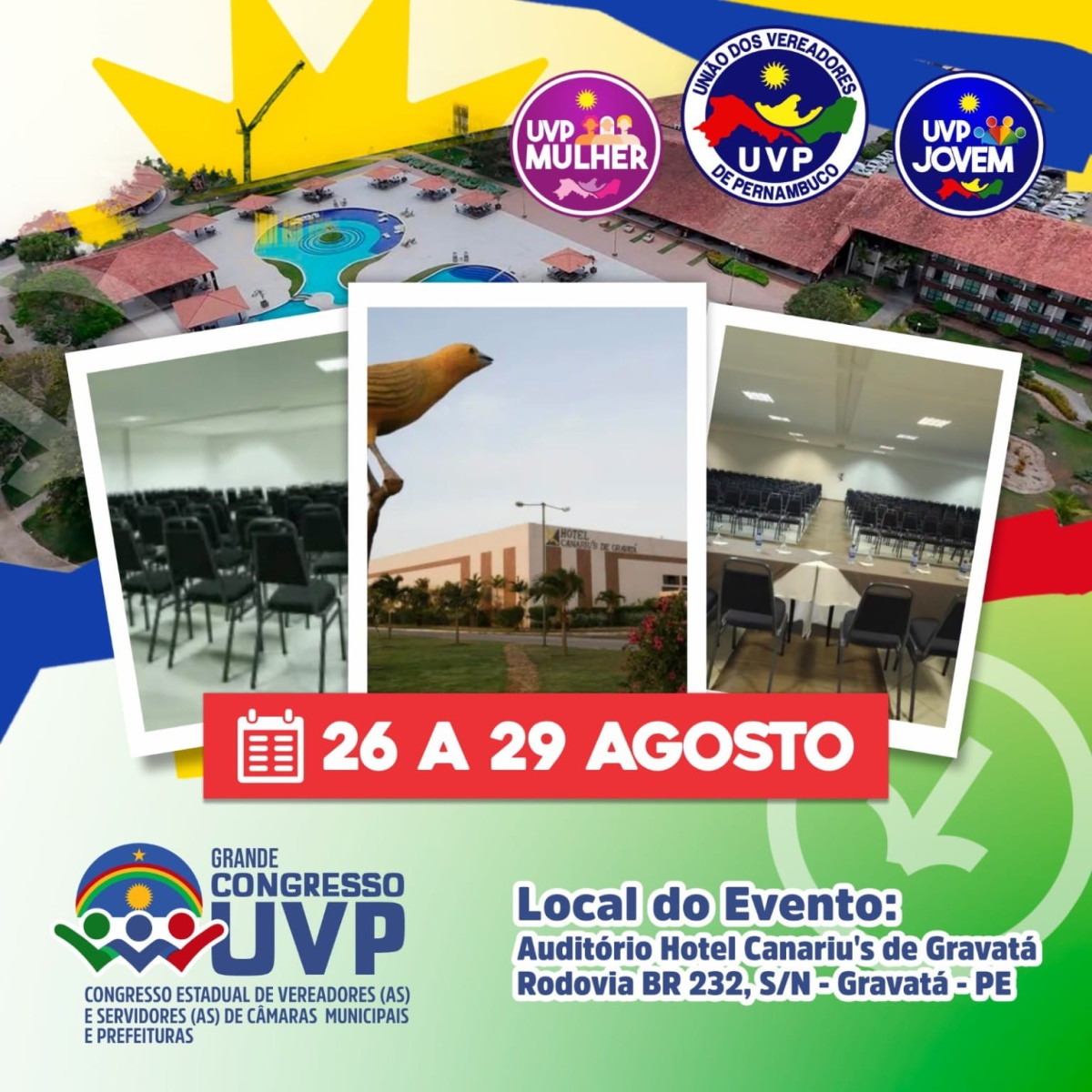 Congresso da UVP reúne vereadores em Gravatá e promove sabatinas com candidatos ao Governo de Pernambuco
