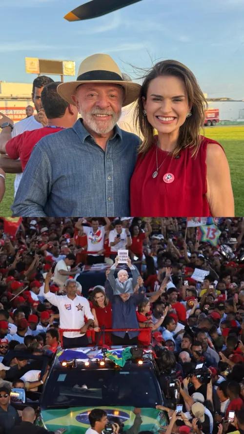 A lado de Lula, Marília Arraes participou de grande caminhada que marcou o último ato da campanha à reeleição do petista em PE e na BA