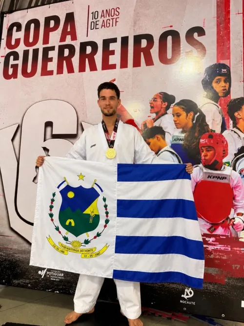 Atleta de Taquaritinga do Norte conquista ouro em campeonato de taekwondo no Rio Grande do Norte