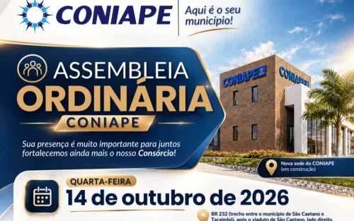 CONIAPE realiza Assembleia Ordinária e Visita Técnica à nova sede nesta quarta-feira (14)